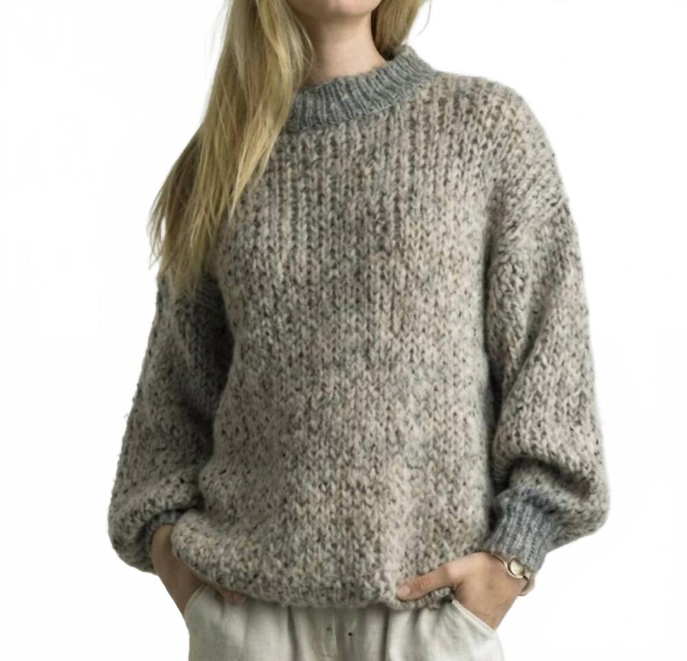 NEW TEMPO PARIS long sleeve knit sweater in gray